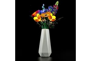 GEAMENT Set di Luci LED Compatibile Con LEGO Bouquet fiori selvatici (Wildflower Bouquet) - Kit Di Illuminazione per Icons 10313 (Modello di mattoncini non incluso)
