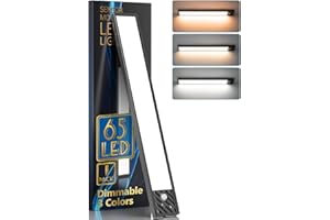 ‎HIBOITEC HIBOITEC Unterbauleuchte küche 3 Farbmodi Dimmbar, 65 LEDs Schrankbeleuchtung mit Bewegungsmelder, Led Licht mit Batterie 2500 mAh USB Aufladbar Sensor Licht Für Schrank Kleiderschrank Treppen