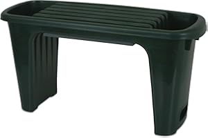 Spetebo Banc de jardin en plastique vert - 60 x 30 cm - Tabouret de travail avec rembourrage pour genoux - Accessoire de jardinage - Protection des genoux - Outil de travail - Tabouret de jardin