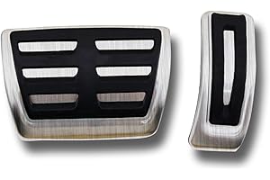 MAIMOCCY Fuß Bremse Gas Pedal Abdeckung Kompatibel Für A4 A5 A6 A7 A8 S4 S5 S6 S7 C7 B8 Q5, Kompatibel Für Macan Interior Parts Rostfreier Stahl