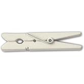 LWR CRAFTS Small Wooden Clothes Pegs 1-7/8 4.8 cm 50 per Pack White