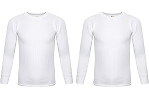 SOFTY® 2 Piece Unisex Children Kids Thermal Underwear Long Sleeve Shirt Top Warm Vest