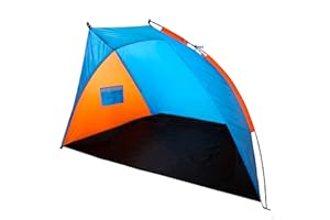 Aktive 62137 - Tienda paravientos azul y naranja 200x125x120 cm