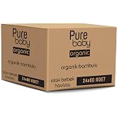 Pure Baby Organik Bambu &Ouml;zl&uuml; Islak Havlu 24&times;60 (1440 Yaprak)