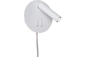 Paulmann 78918 Applique LED Tabari ronde avec lampe de lecture murale 1x3,2 / 1x1,2 watts Blanc, chrome Liseuse Métal Lampe murale 3000 K