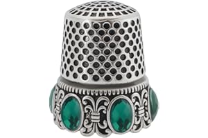 SG Store 1 dé à coudre vintage en métal 24 x 20 mm pour travaux d'aiguille, broderie et réparation (argenté)