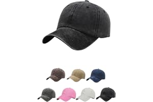 Aomig Casquette de Baseball, Style Rétro Ancien Anti-Soleil Baseball Cap, Homme Femme été Unisexe Réglable Casquettes Sport Extérieur Sunhat Chapeau(Noir)
