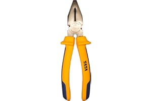 Tata Agrico 8-Inch Combination Plier High Carbon Steel Jaws for Strong Grip & Wire Cutting Ergonomic Handles for Comfort Best for Cutting Wires, Gripping, Bending, Pulling (Pack of 1)
