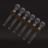 PINGZHI 13cm Glass Oil Burner Clear Thick Glass Oil Tube (6pcs)