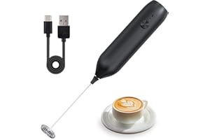 Espumador de Leche Eléctrico,Batidora Leche Espuma, Potente 10000-15000 RPM,Batidor Eléctrico,para Café con leche, Capuchino,