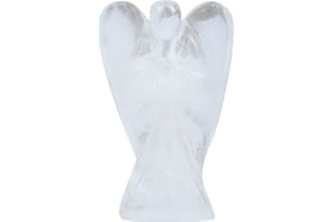 FASHIONZAADI Cuarzo transparente Piedra preciosa Ángel Guardián Ángeles de bolsillo Estatuilla para Reiki Estatua de cristal curativa Tallada a mano Chakra Equilibrio Cristales de amor Tamaño: - 50-60 Mm Abr.