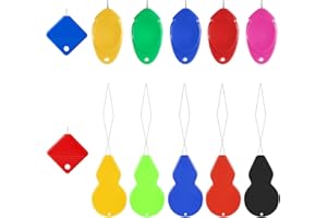 GTZIQA 12 Pcs Needle Threaders, Needle Threaders for Hand Sewing Machine Sewing Plastic Wire Hook Threader Tool Easy Small Eye Needles Threader for Embroidery, Cross-Stitch, Needles Work, Crafting (3 Shapes)