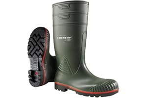 Dunlop Protective Footwear, A442631, Acifort Heavy Duty Full Safety, Grün Foncé/Rouge, Größe 42 EU