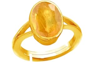 Anuj Sales - 6.25 Ratti Natural Yellow Sapphire Gemstone Ring of 5.75 Carat A+ Quality for Women Men, Loose Gemstone, Yellow Sapphire, Loose Gemstone,, Loose Gemstone, Yellow Sapphire