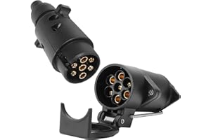 AGRISHOP Presa del Rimorchio 7 Poli e Spina Rimorchio 7Poli, 7Poli 12V Impermeabile Spina Presa Rimorchio Elettrica Connettore Presa Rimorchio per Trattori Automobile Veicolo Camion
