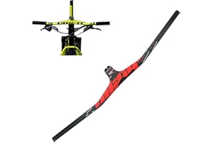 Yajun Manubrio MTB in Carbonio per Mountain Bike Bicicletta 660/700/740 / 780mm Barre Riser Antiscivolo Integrate