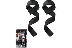 XIWUPO 2 Stückezughilfen Krafttraining, Zughilfen, Griffhilfen Kraftsport, Straps Gym, Zughilfe, Straps, Zughilfen Bodybuilding, Fitness Zughilfen Herren, Für Frauen Und Männer, Schwarz