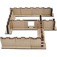 CZYY Dungeon Brick Walls (Set of 16) Wood Laser Cut 2" x 1" 3D Modular Terrain Tiles 28mm Scale Perfect for D&D, Dungeons & Dragons, Warhammer and Other Tabletop RPG