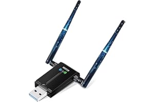 FULLARRIVE Clé WiFi Puissante AC1300 Mbps,Adaptateur USB WiFi,Cle USB WiFi 3.0 Double Bande,2.4G / 5GHz, MU-MIMO, Dongle WiFi Compatible avec Windows 11/10/8.1/8/7/Vista/XP, Mac OS