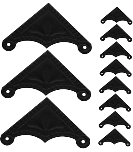 Lot De 4 Protections D'angle En Fer Bronze 71 X 71 X 30 Mm - Motif Nuage Vintage, Fixation Par Vis, Pour Meubles En Bois