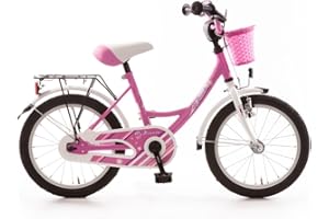 ‎BACHTENKIRCH Bachtenkirch Kinderfahrrad 16 Zoll My Bonnie pink Seitenständer und Korb vorn