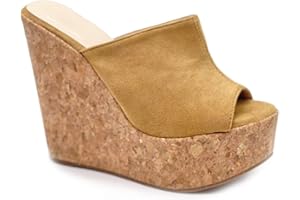 Toocool - Scarpe Donna Zeppe Zeppa zatteroni Scamosciati Sughero Tacchi Alti Plateau CA128