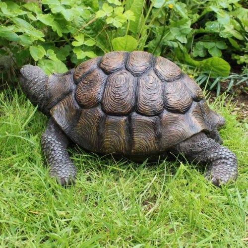 Hübsche Große Realistische Schildkröte, Garten Deko aus Kunstharz - 2