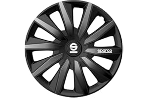 Sparco Enjoliveurs Milano - 16-pouces - Noir/Gris - Set de 4 pièces