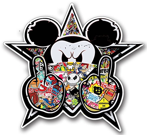 Preisvergleich Produktbild Mickey Stickerbomb JDM Oldschool Sticker for Skateboards, Snowboards, Scooters, BMX, Mountain Bikes, Laptops, iPhone, iPod, Guitars etc by ONEKOOL