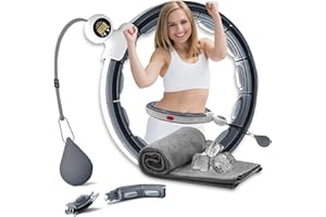 K-MART Gewichteter Hula Hoop, Infinity Smart Hula Hoops mit 16 Knoten, 360 Grad Auto-Spinning Ballmassage, Infinity Hoop für Erwachsene, Fitnessgerät zur Gewichtsabnahme