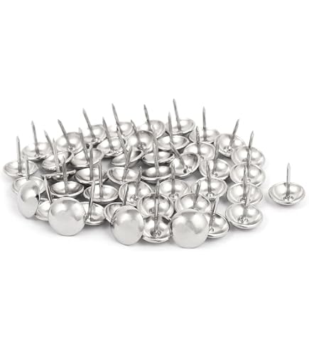 Aexit 35-Pack 7/16" Head Thumb Tacks - Silver Stainless Steel Drawing Pins For Cork Boards & Memos - View #12