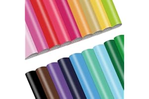 ‎LUCKIGUCK LUCKIGUCK Einfarbig Infusible Transfer Ink Sheets 18 Stück/Set, Unschmelzbare Transfer-Tintenblätter 30.5 x 30.5 cm Solid Color, Farb- und Mustertransferfolie