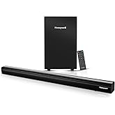 Honeywell Trueno U3000 Soundbar 200W, 2.1Ch Surround Sound Home Theatre, Deep Bass Down Firing Subwoofer, 3 EQ Modes, BT v5.3, AUX, USB, Optical Input
