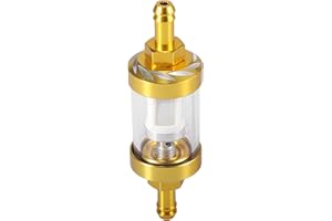 Motoforti Gold Tone Fuel Filters Gas Fuel Line Filter for Motorcycle ATV
