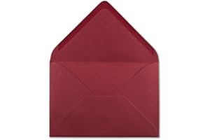 GLÜXX-AGENT 25 Buste DIN C6 Rosso Scuro 114 X 162 mm 120 G/M² incollaggio Lettera di buste senza finestra per inviti & Novità del suo gluexx Agent