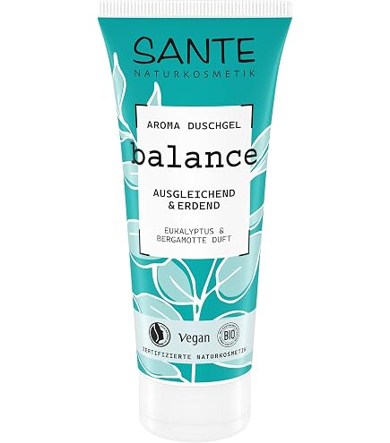 SANTE Naturkosmetik Balance Duschgel, fr gesunde Sure-Basen der Haut,  Vegan, mit Bio-Aloe und Mandell, 200ml : Amazon.de: Kosmetik