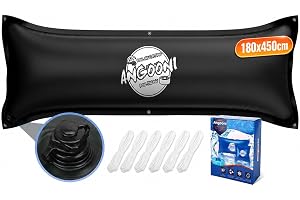 Angooni Poolkudde vinter, 200 x 450 cm, XXL luftkudde, pool, dubbelsöm