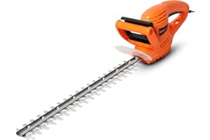 GARCARE Corded Electric Hedge Trimmer 500W Tree Cutter with 51cm Length & 16mm Cutting Width Blade and Blade Cover Included