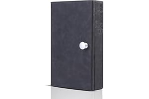 CKEYRE CKEYURE Premium XL Schwarze PU Leder Faraday Box für Autoschlüssel Wandmontage mit Magnetverschluss | Anti-Diebstahl-Signalblocker | Faraday-Käfig | RFID-Box & Signalblockierbox für Autoschlüssel