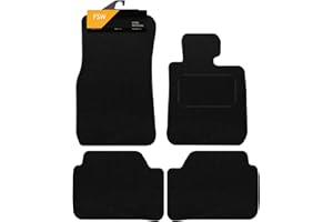 FSW - Car Floor Mats - Fits Bmw 1 Series F20 & F21 Hatch 2011-2019 - Black Carpet - Anti Slip Mat - Non Slip Car Floor Mat, Fitted With Clips & Granulated Backing - 4 Pc Floor Mat Only
