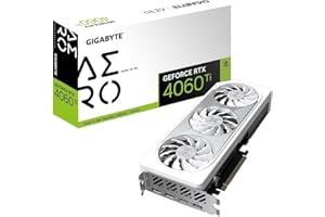 GIGABYTE GeForce RTX 4060 TI AERO OC 8GB Carte graphique - 8GB GDDR6 18Gbps 128bit, PCI-E 4.0, 2x DisplayPort 1.4, 2x HDMI 2.1a, NVIDIA DLSS 3, Supports 4K, Ada Lovelace Arch, GV-N406TAERO OC-8GD