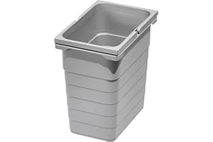 SOTECH eins2vier Abfallsammler Höhe: 310 mm Volumen 8 Liter 153 x 230 mm alugrau 5050 Mülleimer Abfalleimer Abfalltrenner