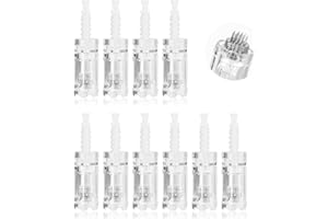TOPDIRECT Agujas dermapen 36 puntas Microneedling Cartuchos de Repuesto para Derma Pen Dr.pen Ultima A6/A10, Puntas Derma Roller, Ranura para Bayoneta, 10 Unids