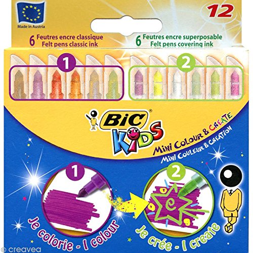 BIC Kids Zauberstifte Mini Colour &amp; Create Auswaschbare