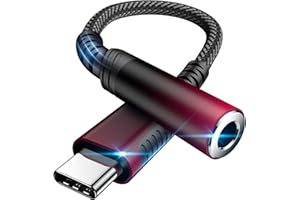 IMANGOO Adapter do słuchawek USB C Aux do iPhone 16 15 Pro Samsung A55 A35 A54 A34 A53 A33 S24 Ultra, USB C na 3,5 mm Jack Audio Typ C Aux adapter do słuchawek Audio do POCO X6 Pro Pixel 9 Pro 8a