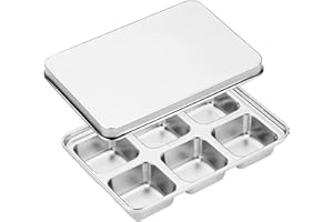 SCOUTTEEMO Moule à Glaçons, Grand Moule à Glaçons avec Couvercle, Acier Inoxydable Grands cubes Bac à Glaçons, Parfait pour Boissons, congélateurs, whisky et cocktails