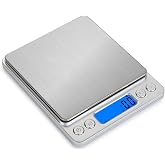 Busstier Dijital Mutfak Terazisi 3 Kg 0.1 G Hassasiyet Metal Platformlu Premium Terazi, Şık ve Dayanıklı Tasarım