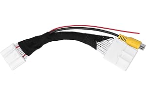 Akozon Cable de video de la cámara Cable de conexión de cámara de estacionamiento de marcha atrás Cableado de línea de adaptador RCA de 24 pines