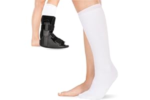 BraceAbility Zapasowe buty ortopedyczne do chodzenia | Skarpety medyczne do noszenia pod chodzikami pod krzywkami i odlewy butów ze złamaniami (pojedyncze)