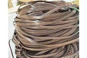 UYEOCO Polyäthylen-Kunststoff-Rattan-Reparaturmaterial Für Stricken Und Reparaturen, Rattan-Stuhl, Tischkorb Kunststoffgeflechttes Für Gartenmöbel, Langlebiges Korbgeflecht, Sitzbank, Tisch ( Color : L )